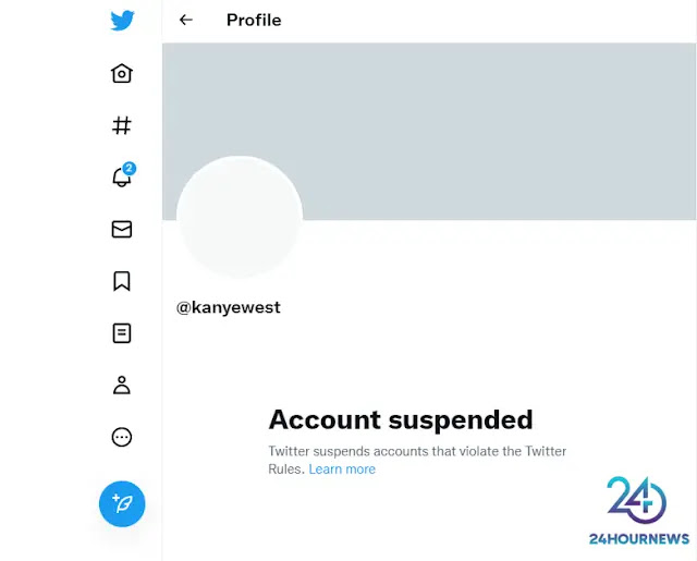 Kanye West Twitter Account Suspended