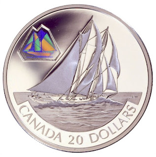 Canada 20 Dollars Silver Coin 2000 Bluenose