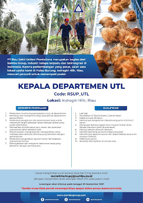 Lowongan Kerja - Job Vacancy : Sambu Group (Kara)