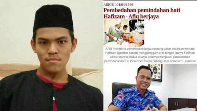 Penerima hati, Mohd Afiq Ikmal dilaporkan kr1tik4l