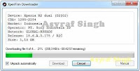 Xperia Firmware Downloader Tool download process