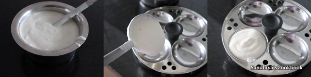 Making of idli