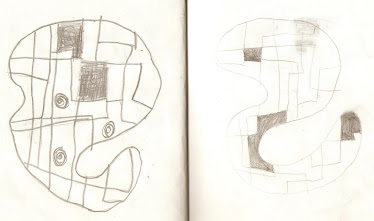 cidade abstracticamente(desenho do lado esquerdo é o projecto final)