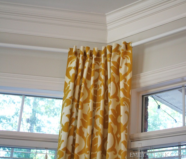 curtain rods for angled windows
