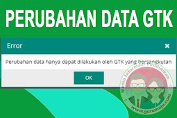 Perubahan Data Dapodik Hanya Dapat Dilakukan Oleh GTK Bersangkutan