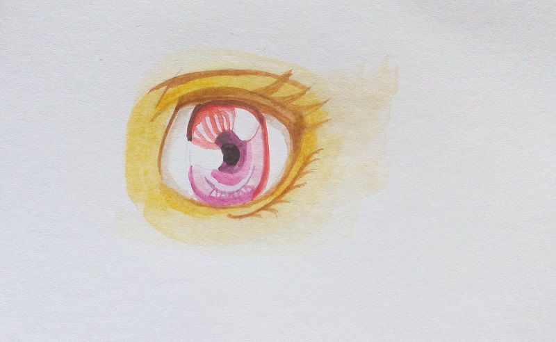 Cara mewarnai mata manga dengan watercolor - MAYAGAMI