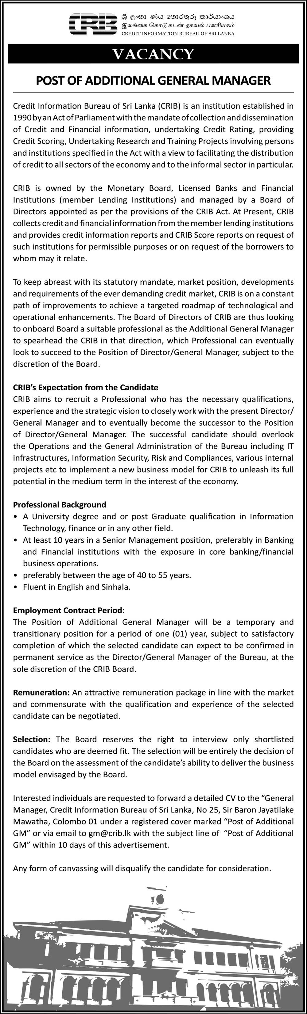 Credit Information Bureau Jobs