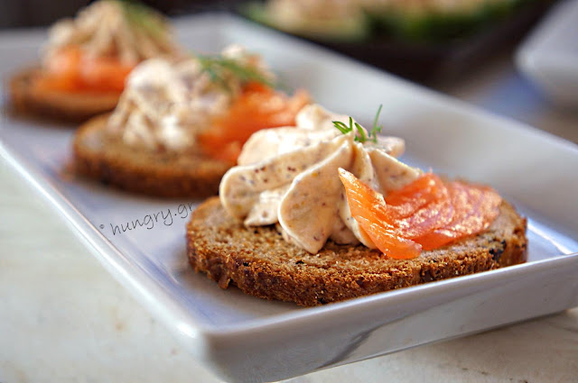 Smoked Salmon Mousse Canapés