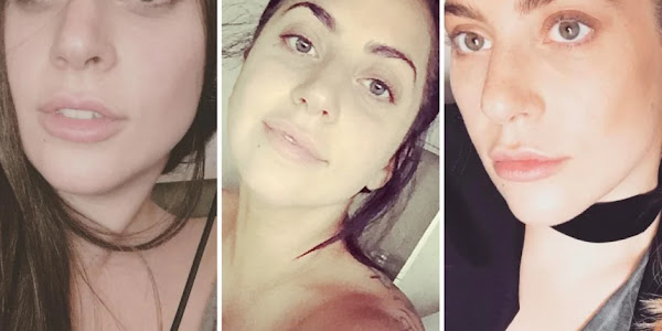 Pics of Lady Gaga with and without makeup