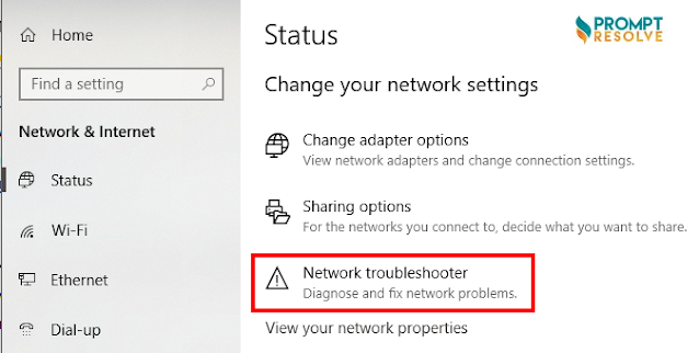 Turn off and then on Network Adapter