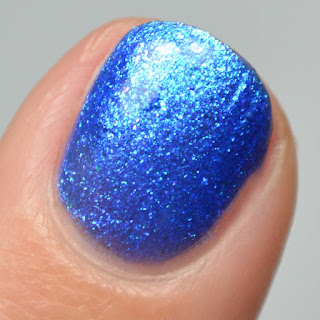 blue shimmer nail polish