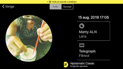 Schermafbeelding Hipstamatic-instellingen Matty ALN + Telegraph