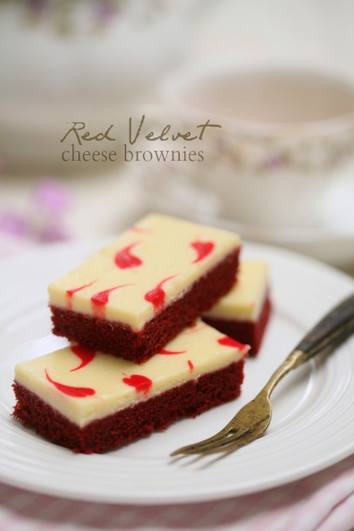 Masam manis: Red Velvet Cheese Brownies
