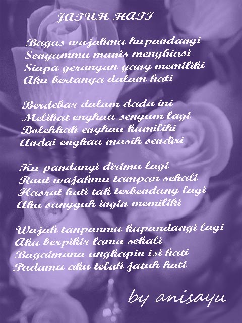  PUISI  CINTA  BY ANISAYU Kumpulan Puisi  Cinta  Romantis  