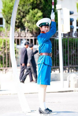 朝鮮女交警 朝鮮平壤女交警
