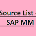 Source List SAP MM