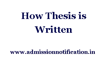 How to write a detailed subject outline of the thesis.