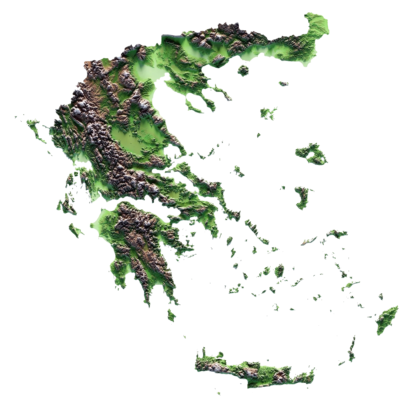 Greece Relief Map