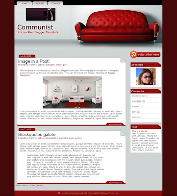 Communist Blogger Template Screenshot