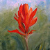"Solo Act: Red Indian Paintbrush" by Karla Nolan, palette knife oil
painting