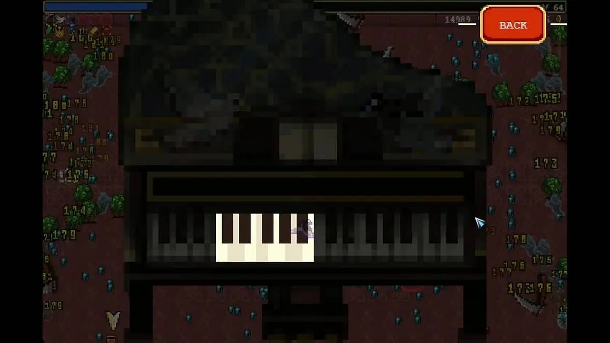 Find the Purple Reaper playing the piano