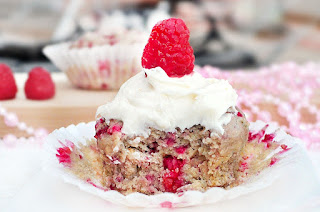 RASPBERRY MARZIPAN MUFFINS