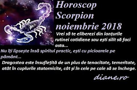 Horoscop Scorpion noiembrie 2018