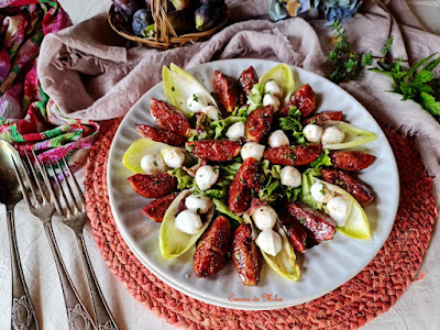 Ensalada de higos marinados y mozzarella