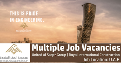 UASG Jobs: United Al Saqer Group UAE Careers