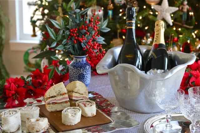 champagne bucket and charcuterie board