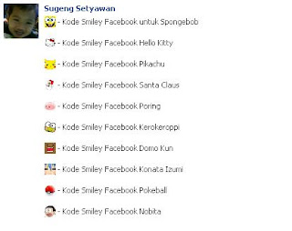 Kode Smiley Facebook Terbaru