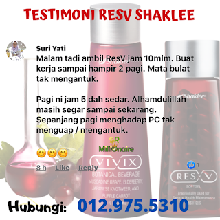 Testimoni ResV Shaklee