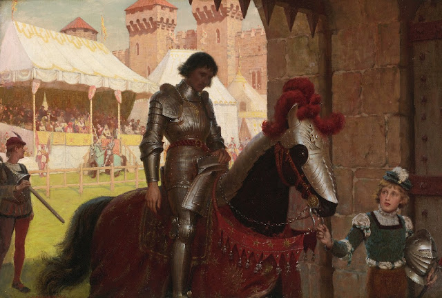 vanquished,jousting, Edmund Blair Leighton