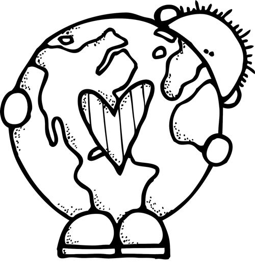 Free Earth Day Clip Art Black And White