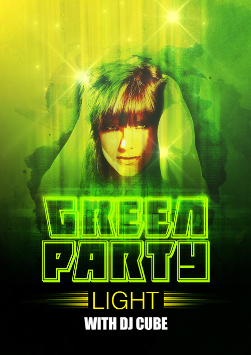 Easy Photoshop Tutorial Make Green Party Poster Design