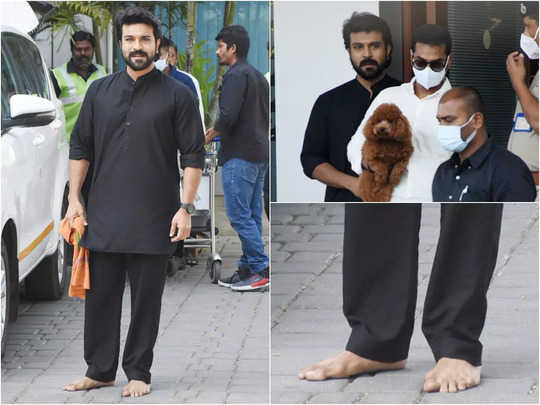 Ram Charan: Ram Charan left for Oscars 2023, what is the reason to go barefoot and in black clothes