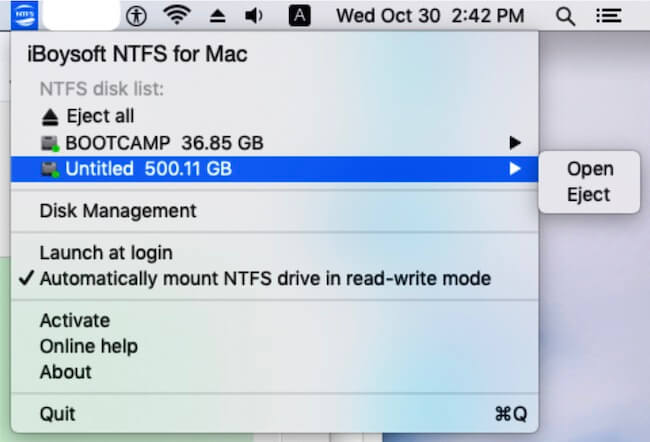 iBoysoft NTFS for Mac