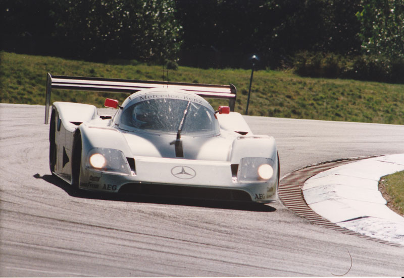 Jaguar XJR11 at Donington 1990 The winning Mercedes Benz C11 at Donington