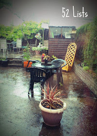 Garden on a rainy day