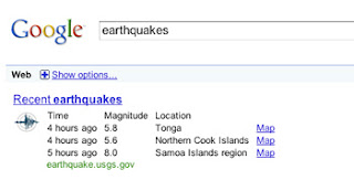 Google Earthquakes