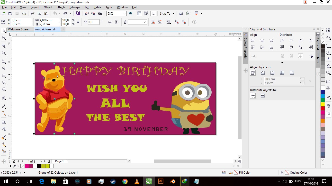 KeepItSimple CARA  MEMBUAT  DESAIN  MUG  DI  COREL DRAW 