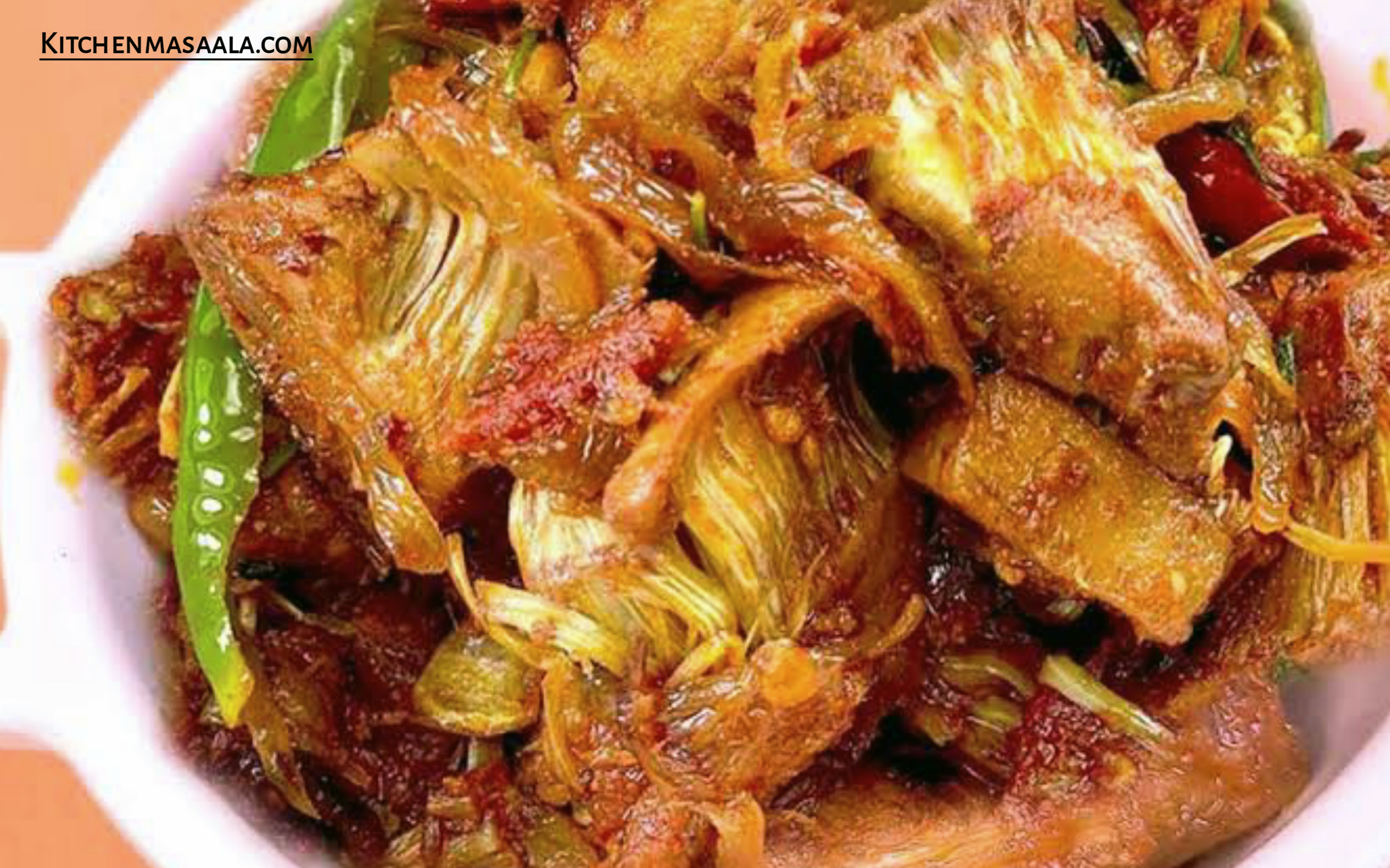 स्वादिष्ट और हेल्दी कटहल की सूखी सब्जी बनाने की विधि || Kathal ki sabji recipe in Hin, kathal ki sabji image, कटहल की सब्जी फोटो, kitchenmasaala.com