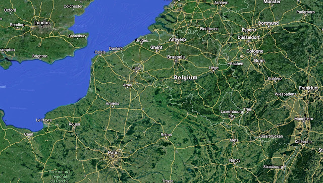 North France and Belgium map