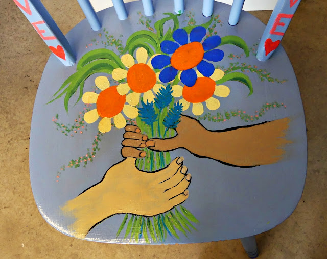 Peace & Love Chair Transformed by Minaz Jantz