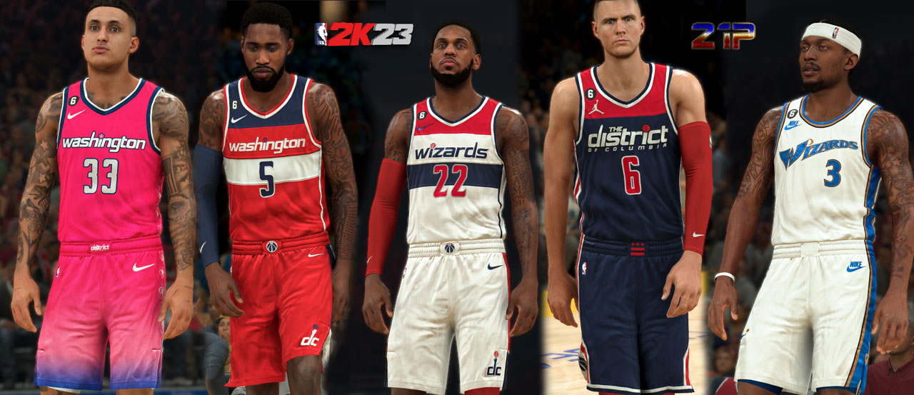 NBA 2K23 Washington Wizards Jerseys (Bill Russell Patch) - Shuajota: NBA  2K24 Mods, Rosters & Cyberfaces
