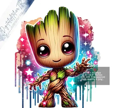 cute Baby Groot png Digital images for printing