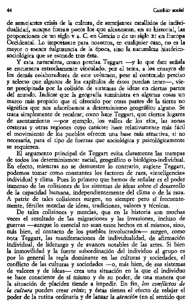 Robert Nisbet: El problema del cambio social