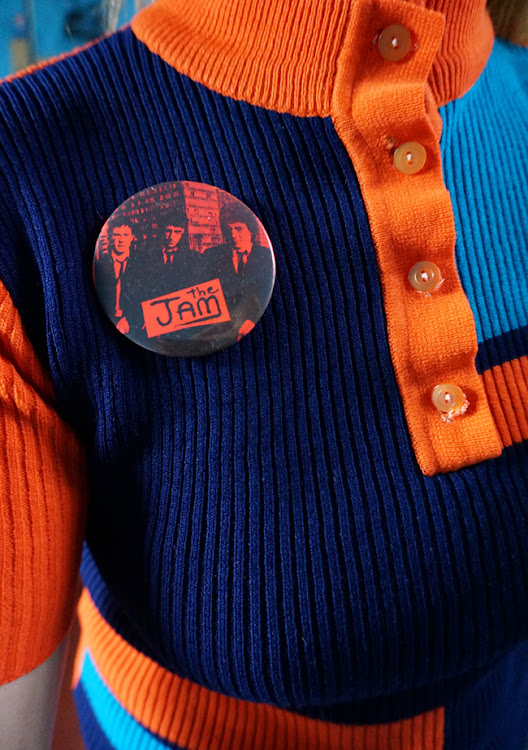 vintage 70s 80s the jam badge pinback pin button paul weller mod power pop