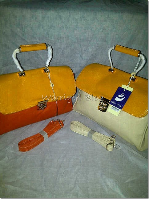 yellow, cream and orange bags