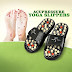 Black Acupressure and Magnetic Therapy Accu Paduka Slippers